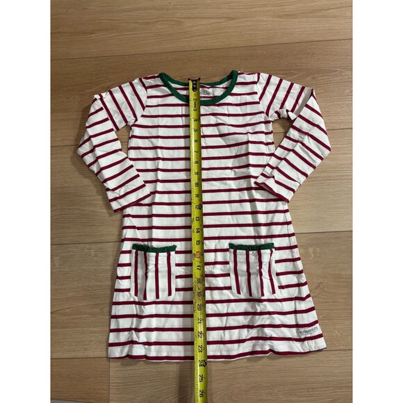 RuffleButts Girls Size 7 Red White Stripes Dress Christmas Holiday Long Sleeve - Picture 2 of 7